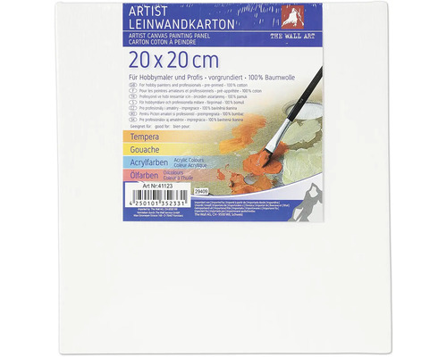 Canvas schilderpaneel 20x20 cm voor hobby- en professionele schilders