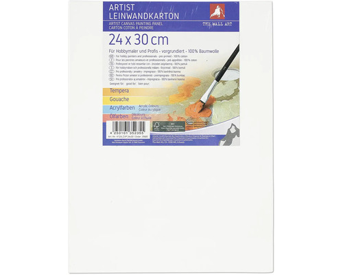 THE WALL Schilderskarton 24x30 cm The Wall Art canvas karton, 24 x 30 cm, geschikt voor tempera, gouache, acrylverf en olieverf