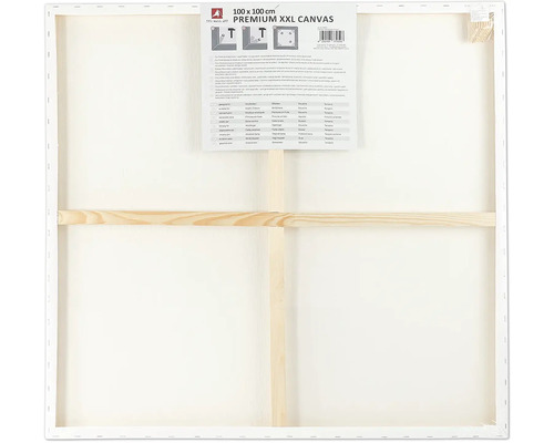 Leeg schildersdoek in het formaat 100 x 100 cm met houten frame