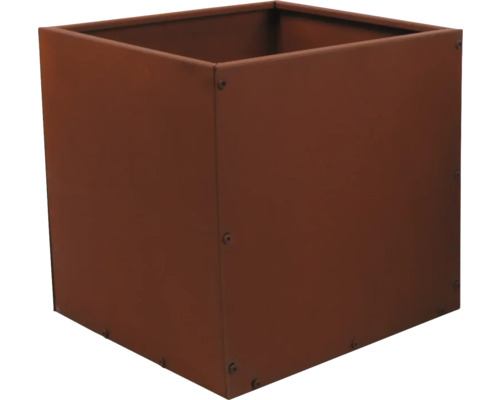 Vierkante plantenbak van metaal