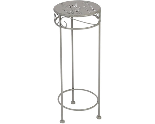 LAFIORA Plantentrap Metaal grijs 20 cm x 20 x 50 cm Metalen plantenzuil met motief