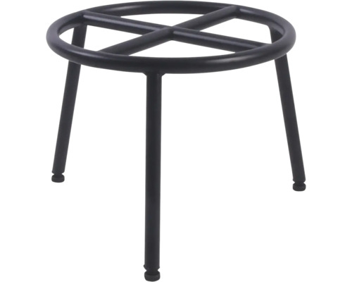 LAFIORA Plantenstandaard zwart 38 cm x 38 x 25 cm Metalen kruk met drie poten en een ronde zitting