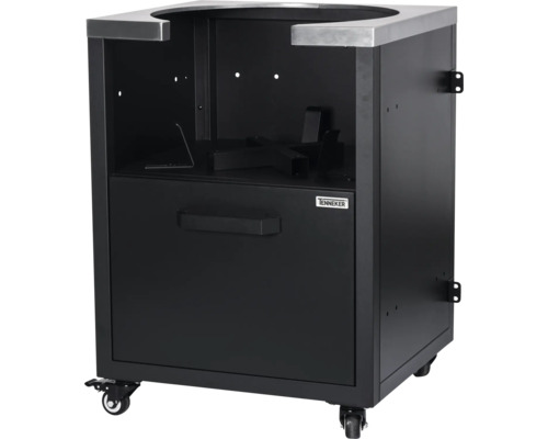 Barbecuetafel met lade en wielen voor keramische barbecues