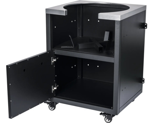 Grilltafel met deur en wielen