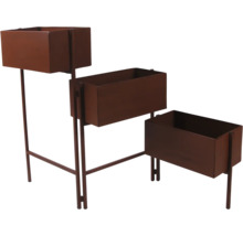 Plantenstandaard met drie plantenbakken