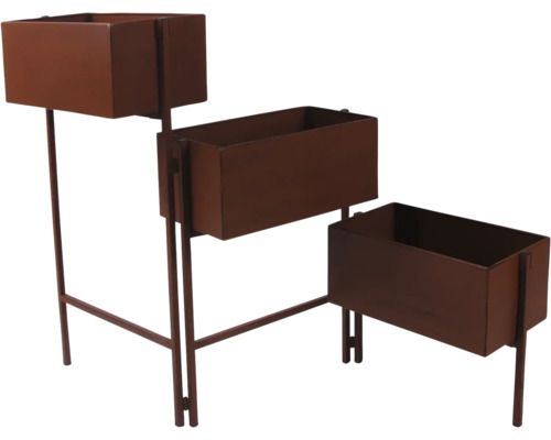 Plantenstandaard met drie plantenbakken