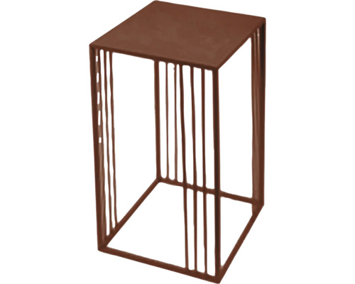 Vierkante bijzettafel van metaal