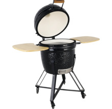 Keramische barbecue met opbergruimtes en rollen