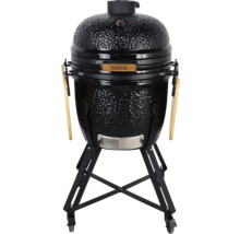 Keramische barbecue op een metalen frame met thermometer en Tenneker logo