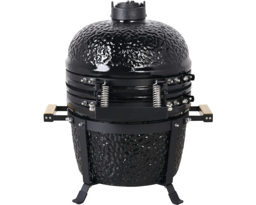 Zwarte keramische barbecue met standaard