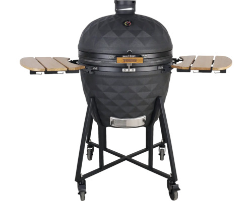 Keramische barbecue met zijtafels en wielen