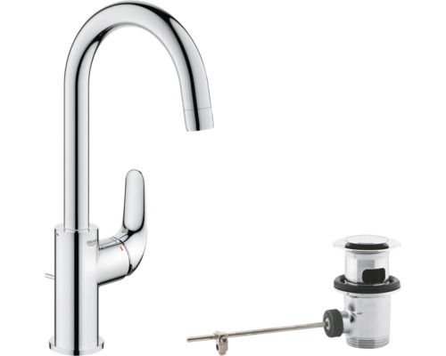 Grohe wastafelmengkraan met afvoergarnituur