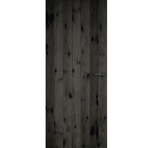 Houten deur met metalen handgreep