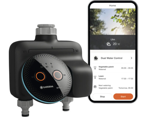 Gardena Smart Water Control met smartphone-app voor tuinbesproeiing