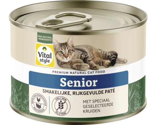Blikvoeding voor oudere katten, smaak Senior