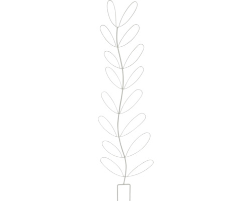 Decoratieve metalen plant met gestileerd bladmotief als tuindecoratie