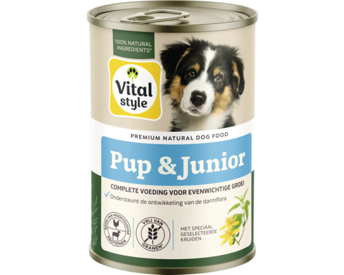Vital Style hondenvoer voor puppy's en jonge honden in blik