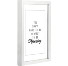Ingelijste afbeelding met het citaat: Je hoeft niet perfect te zijn om geweldig te zijn
