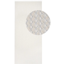 Close-up van een wit rolgordijn met kettingbediening