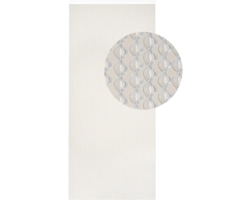 Close-up van een wit rolgordijn met kettingbediening