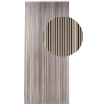 Lamellen gordijn met verticale strepen en detailopname