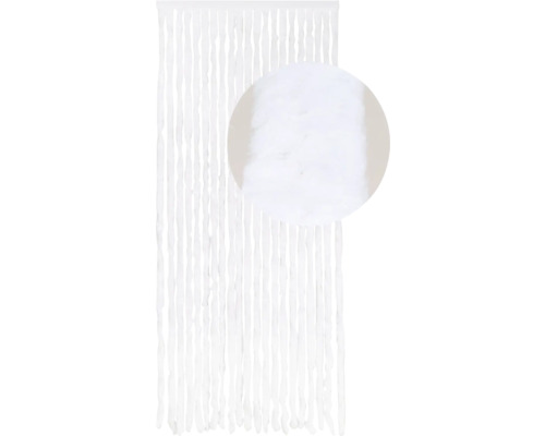 DEGOR Deurgordijn velours kattenstaarten wit 100x230 cm Decoratieve sjaal met franjes