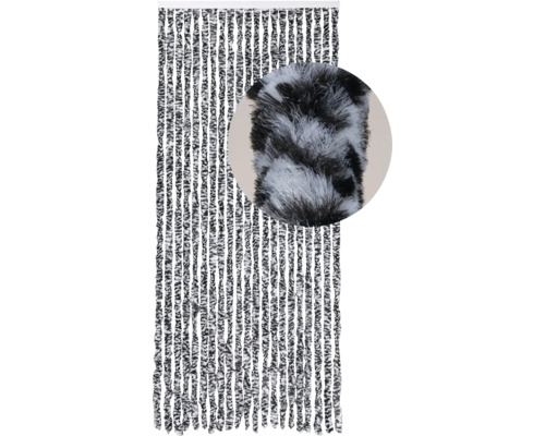 DEGOR Deurgordijn velours kattenstaarten wit 90x210 cm Decoratief draadgordijn