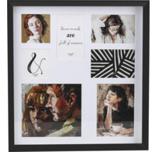 Zwarte meervoudige fotolijst voor zeven foto's