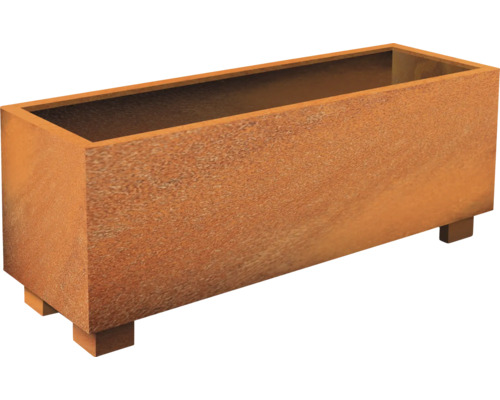 PALATINO Plantenbak Lotte Metaal bruin H 59,5 cm Rechthoekige metalen plantenbak met poten