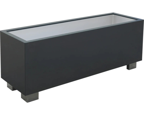 PALATINO Plantenbak Lotte Metaal antraciet H 59,5 cm Rechthoekige plantenbak van metaal met poten