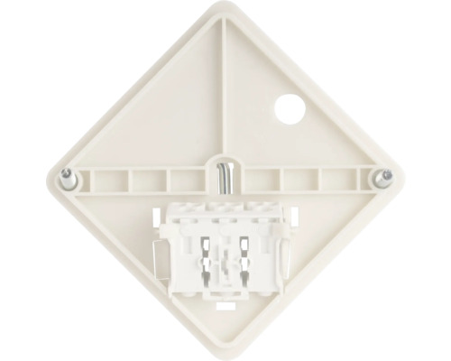 Onderkant van een vierkante afdekking voor elektrische installatie