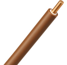 Enkeladerige draad met bruine isolatie