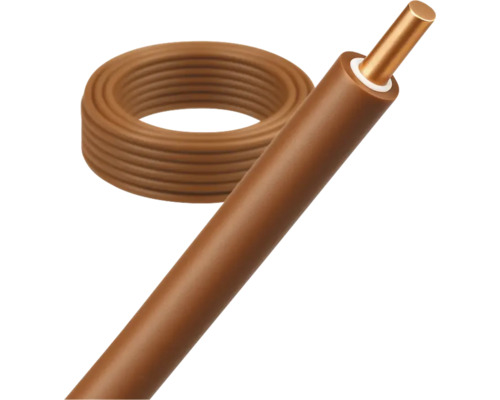 Enkeladerige draad met koperdraad en isolatie