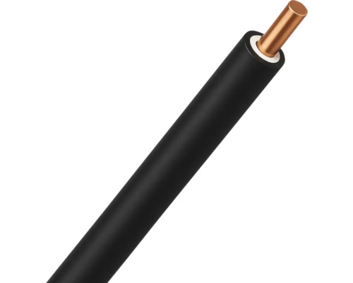 Enkeladerige draad met koperen kern en isolatie