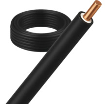 Zwarte elektriciteitskabel met koperen geleider en kabelhaspel