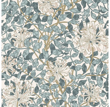 Behang met kamperfoeliepatroon en bladeren