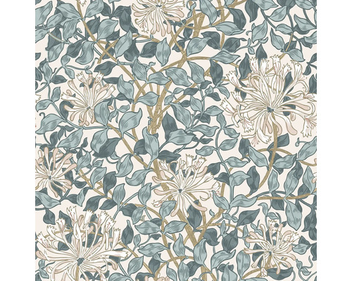 Behang met kamperfoeliepatroon en bladeren