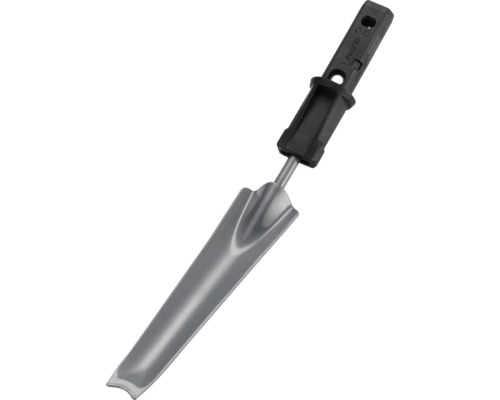 Metalen planttroffel met zwart handvat