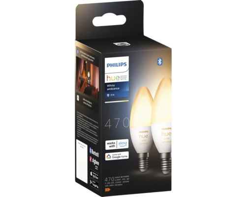 Philips Hue White Ambiance E14 lamp in doos