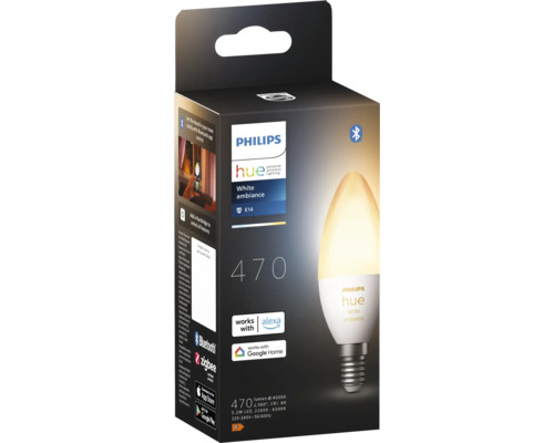 Philips Hue White Ambiance E14 lamp in verpakking