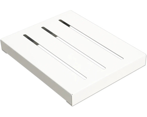 Witte doucherek met sleuven voor waterafvoer