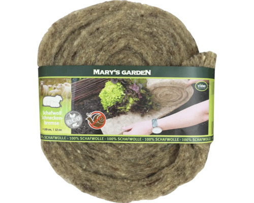 Rol slakkenbarrière van schapenwol, 100 cm lang en 12 cm breed