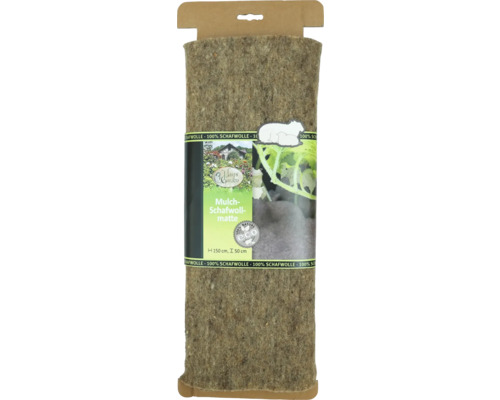 Mulchmat van schapenwol, 150 cm hoog en 50 cm breed