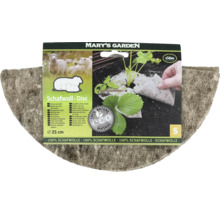 Schapenwollen meststofschijf met een diameter van 25 centimeter