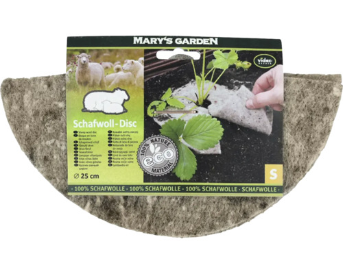 Schapenwollen meststofschijf met een diameter van 25 centimeter