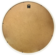 Achterkant van een ronde fotolijst met ophangsysteem