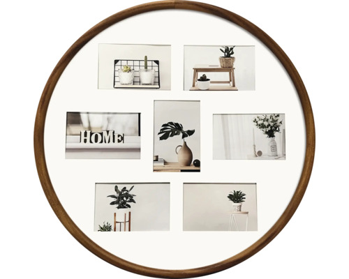 Ronde fotolijst met meerdere afbeeldingen