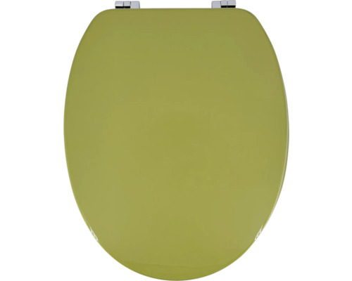 Houten toiletbril met chromen scharnieren