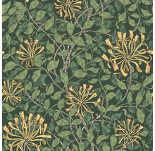 Behang met bloemen- en bladerpatroon