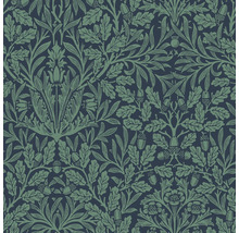 Behang met eikenblad- en eikelmotief